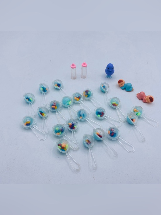 Other - Miniature Baby Rattlers, Baby Bottles, Baby Boy And Girl Baby Shower Decorations